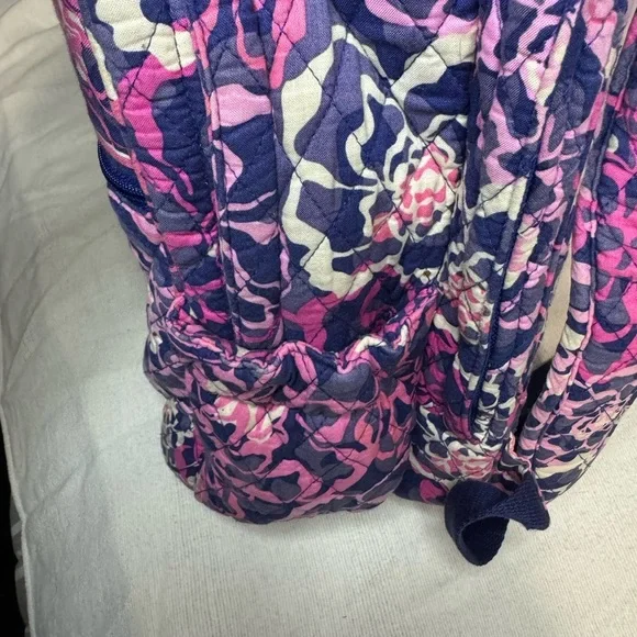 Vera Bradley Large Backpack. Pink and purple floral pattern - Picture 3 of 12